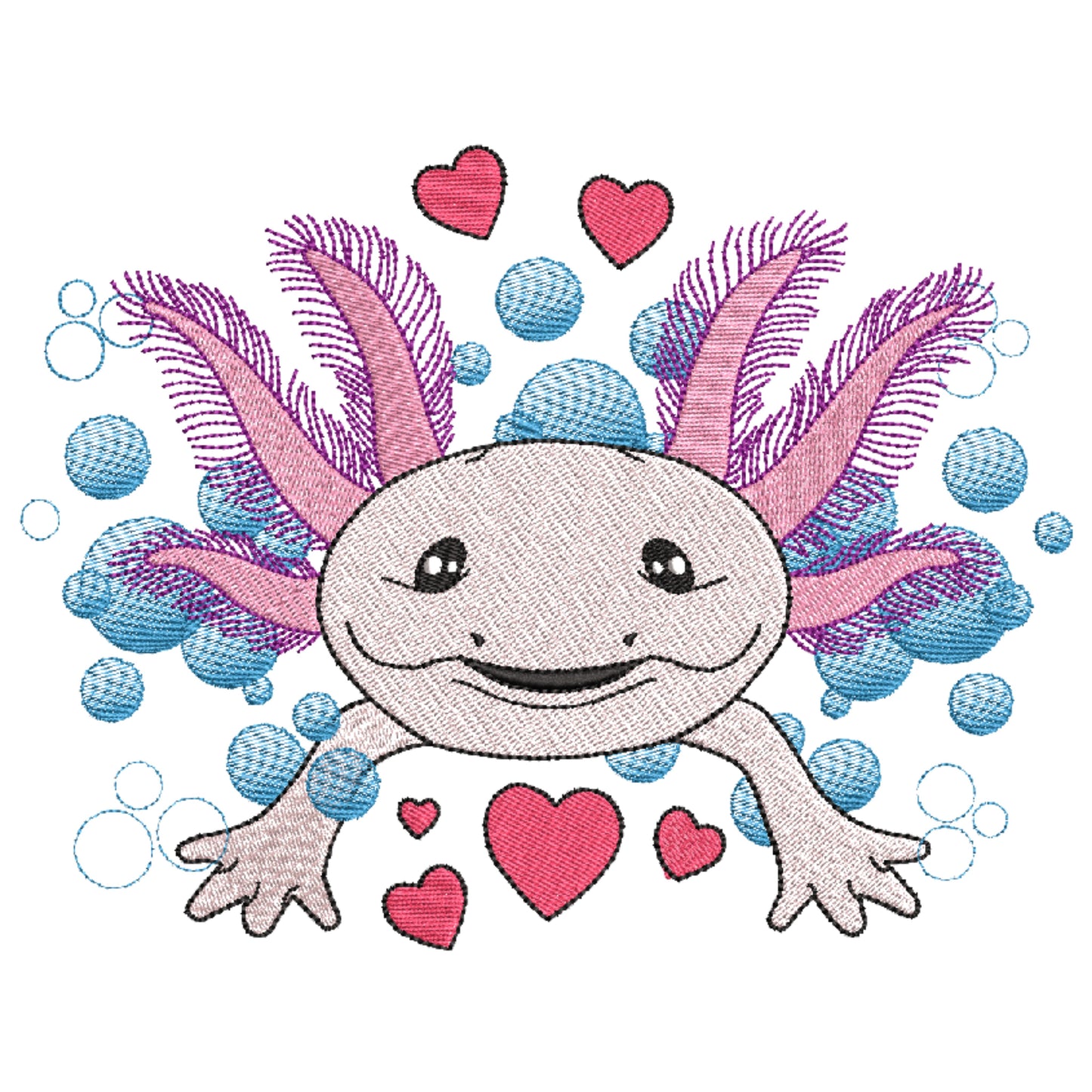 Sprudelnder Axolotl