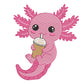 Axolotl nippt an Boba-Tee