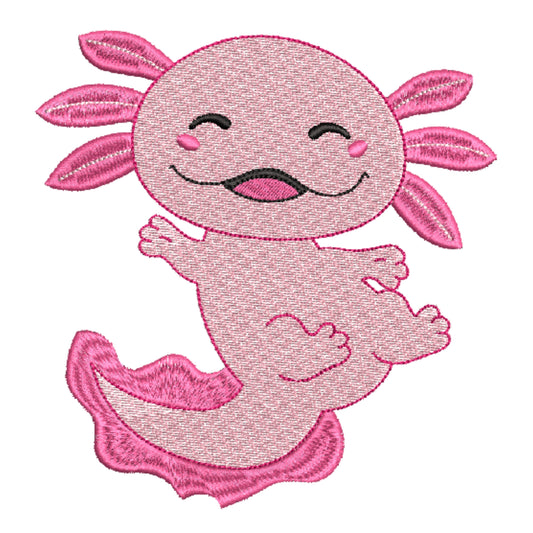 Axolotl isst Nudeln