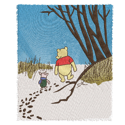 El país de las maravillas invernales de Pooh y Piglet