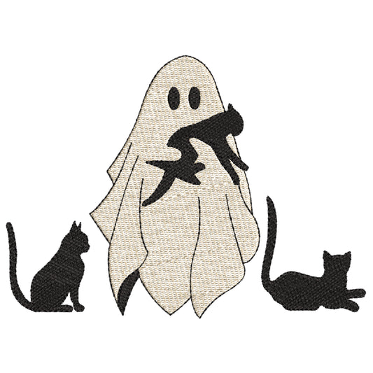 Retro Ghost & Black Cats