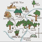 Mapa de Bosques de los Cien Acres