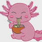 Axolotl Eating Noodles