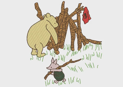 Pooh & Piglet Building Eeyore Home