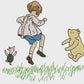 Pooh, Christopher Robin & Piglet Jump For Joy