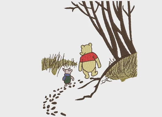 Pooh & Piglet Winter Stroll