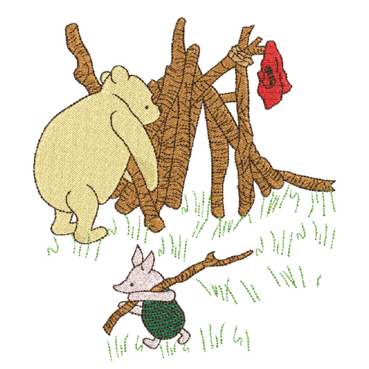 Pooh & Piglet Building Eeyore Home